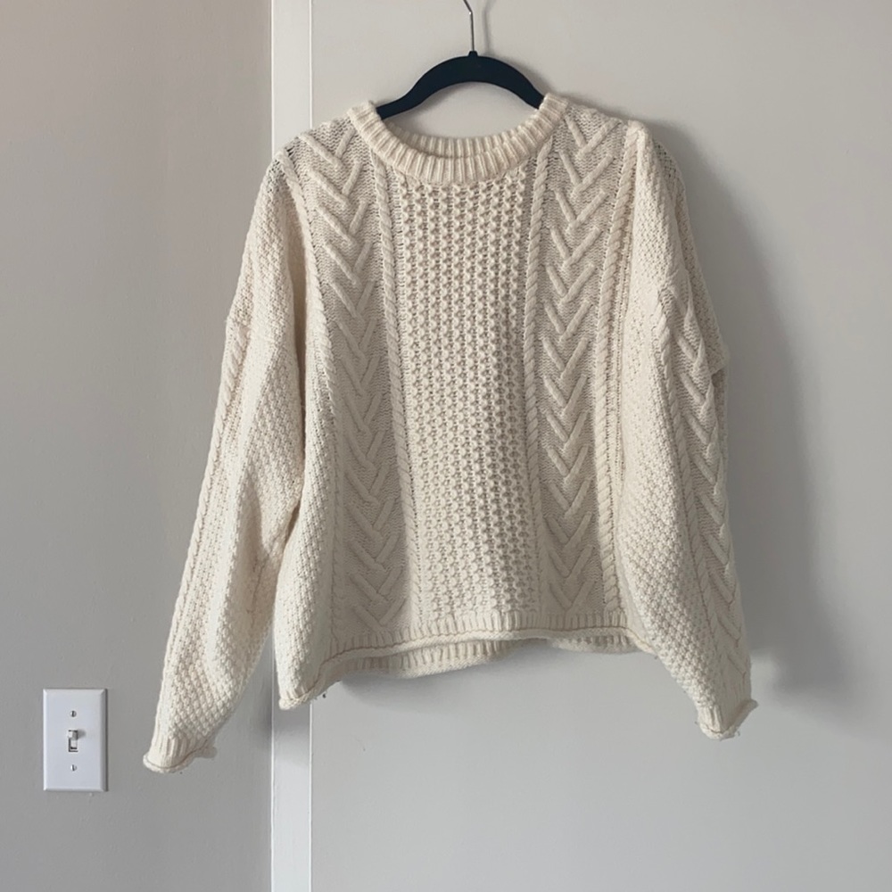 Slightly worn cream madewell sweater